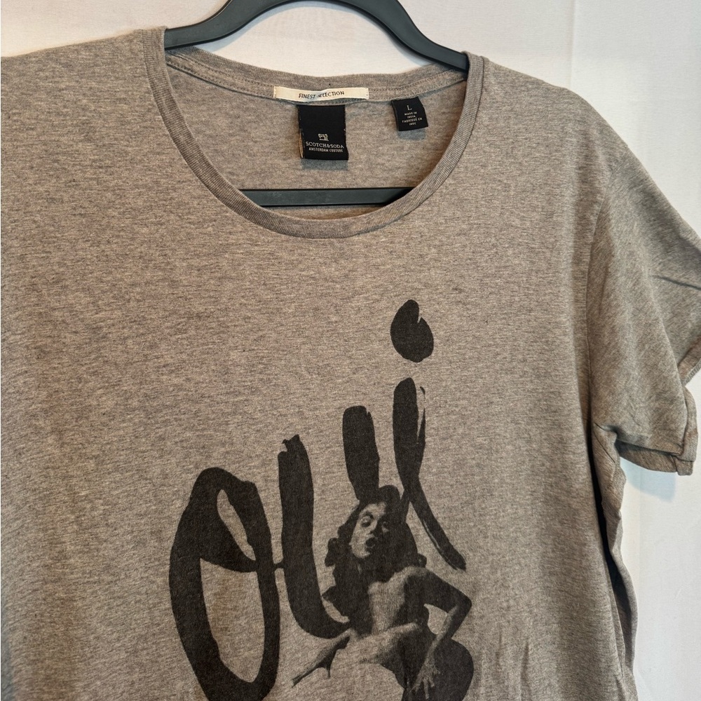 Scotch & Soda Gray Oui Graphic Tee - Picture 2 of 3